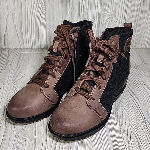 Sorel Evie II NW Lace Up Ankle Wedge Booties Womens 9.5 NEW - Picture 12 of 13